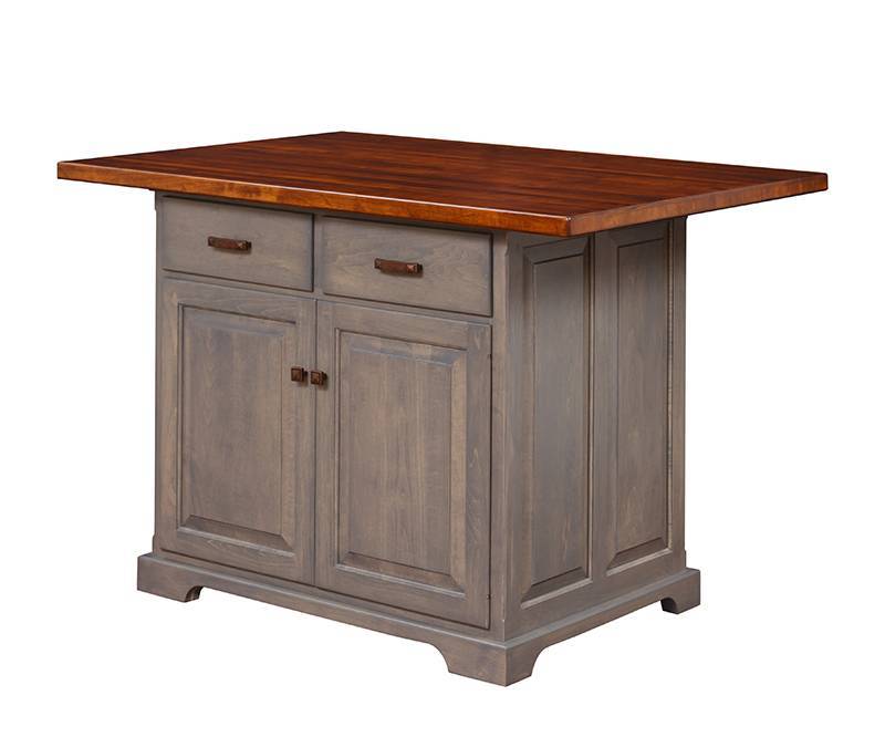 #36 Island with Butcher Block Top
